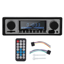 Autoradio universale singolo DIN con funzione vivavoce Bluetooth e porta di ricarica rapida, altoparlanti stereo integrati, riproduzione audio HiFi,