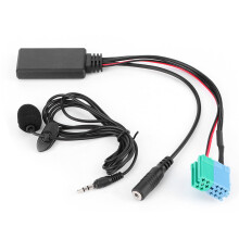 ABS Bilstereo AUX-kabel med trådlös Bluetooth 5.0-anslutning och mikrofon Plug & Play-design Kompatibel med Alpine CDA-modeller High Fidelity Audio