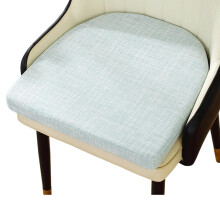 Coussin de siège ergonomique en coton et lin adapté-Bleu clair 1