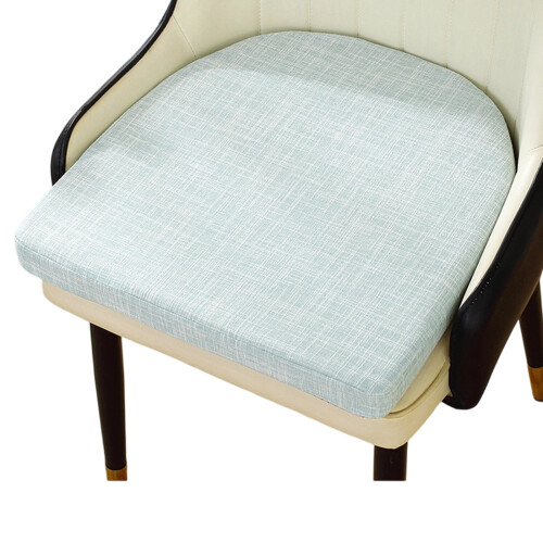 Coussin de siège ergonomique en coton et lin adapté-Bleu clair 1