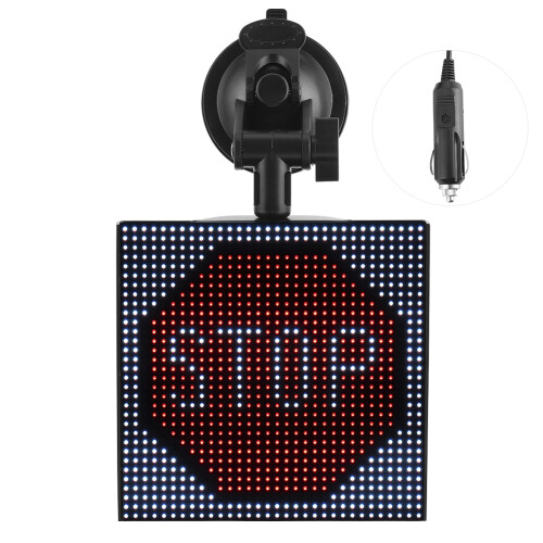 APP Control Programmable LED Display Smart Panel Bluetooth Wireless Full Color High Tech Gadget Funny Car Accessories Custom LED Text Interactive