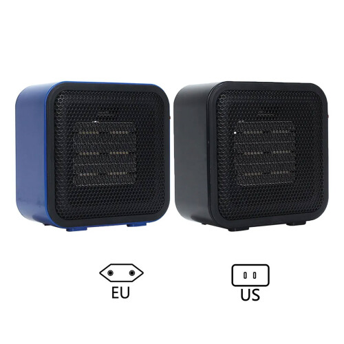 600W Efficient Space Heater Safe Mini Electric Heater-Blue US 1