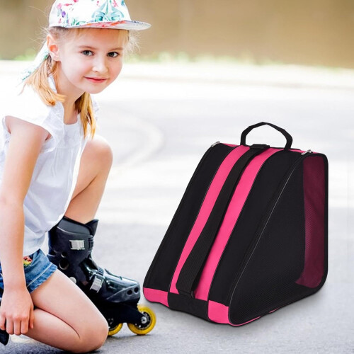 Ice Skating Carry Bag with Adjustable Shoulder Strap, Rosered 1