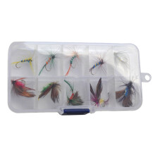 FlyPopperbait hooks, Fly fishing set Realistic bait hooks 10 pieces