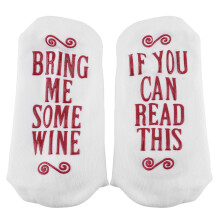 Witzige Socken für Weinliebhaber, lustige Socken mit dem Aufdruck „Wenn du das lesen kannst, bring mir Wein“, strapazierfähige Baumwollsocken