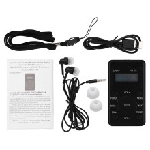 Mini radio personal AM FM DAB+ portátil con sintonización digital, radio de bolsillo estéreo compacta con recepción de alta calidad para