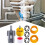 PVC Threading Tool, PVC Pipe Threading Set, Manual  Tool for Electric Drills with 3 Dies, Drill Pipe Threader, Pipe Thread Tap Set for Repairs 3