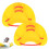 Swimming Hand Paddle, Pack of 2 with Adjustable Straps, Yellow 1