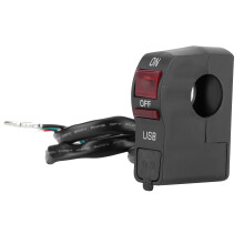 Elektrisk gearskifter med forlygtekontrol og dobbelte USB-porte, holdbar styrkontakt4Motorcykler, scootere og elcykler, vandtæt, universal