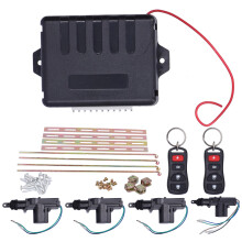 Remote Central Locking Car Kit Universal, Automatic Window Closure Support Keyless Entry System w/ Remote Trunk Release & LED Indicator 4 12V Vehicles