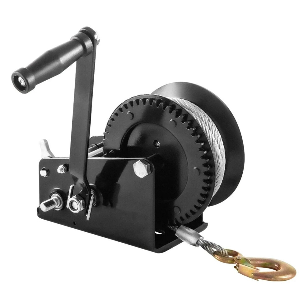 Hand Winch, Hand Winch 3500Lbs Highperformance Hand Crank With 33Ft Steel Cable For Boat/Suv For Material Handling 9365049554053