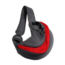 Carry Bag Dog, Dog Bag, Pet Dog Carrier Bag, Cats, Puppies, Outdoor Bags, Mesh, Oxford, Single Shoulder Bag, Sling Front Mesh (Red, S)