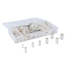 Crimp Terminal Connector Wire Ferrules Kits Silver Plated Copper Oxidation Resistance Corrosion Resistance Insulation Flare Design Easy Wire