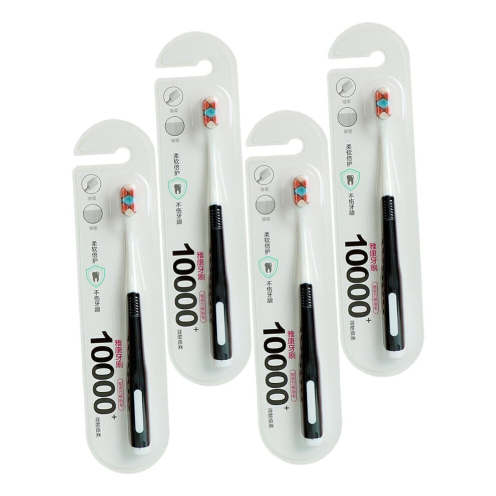 Pack of 4 Toothbrush for Pregnant Women, Rubber Bristle, Sensitive Gums