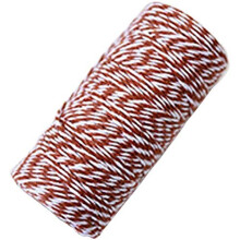 2 Rolls 1.5mm TwoTone Cotton Rope, DIY HandWoven Tag Rope, 100m/Roll (Brown)