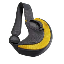 Net Cat Carrier Sling Backpack, Comfortable Pet Travel Bag (Yellow, Lightweight)