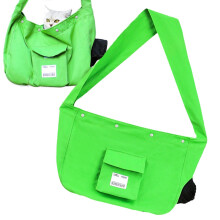 Portable pet carrier bag, adjustable, comfortable for small dogs, breathable, 53x33x2cm, for cats, dogs (green)
