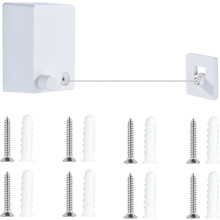 Étendoir à linge avec corde à linge rétractable, construction robuste, fixation murale, pour une utilisation intérieure et extérieure, acier