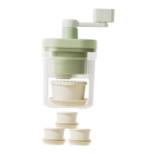 Manual ice crusher, ice shaver with hand crank, crushed maker, slushy maker, shaving machine for parties, restaurants, home, picnic, with 3 bowls