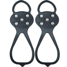 Stainless Steel Micro Spike Crampons for Walking, Jogging, Climbing (Adult) Black
