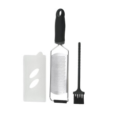 Hand cheese grater, stainless steel  Nonslip grip, rust shredder  Ergonomic tool