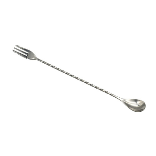 spoon with fork end, long handle, CocktailShaker, spoon, double head, cocktail stirrer, bartender tool