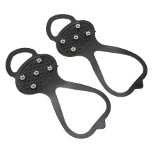 NonSlip Ice Gripper with 5 Teeth for Outdoor Climbing Shoe Spikes, Winter Crampon Cover for Climbing and Hiking