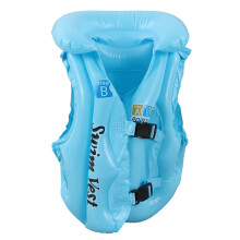 's Swimming Vest, Quick Release PVC Life Jacket, Adjustable Strap blue medium