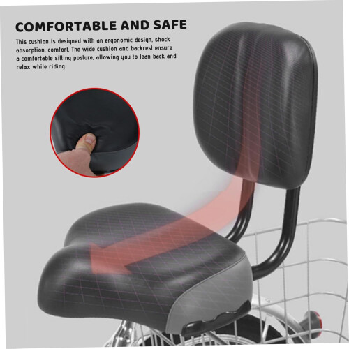 bicycle seat with backrest, soft 2