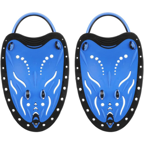 Swimming Paddle Power Hand Paddles Swimming Training Tools for  Blue Adjustable 2