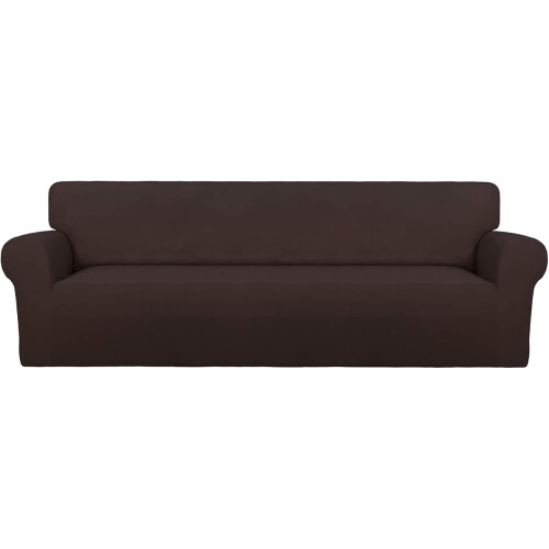 Capa protetora de elastano para sofá de dois lugares, capa macia antiderrapante para sofá, protetor de móveis com base elástica, âncoras de