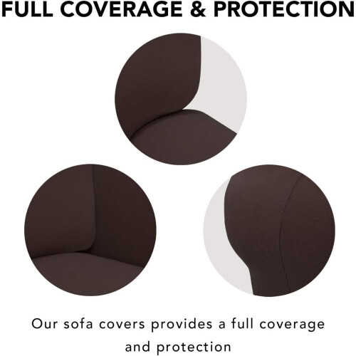 Capa protetora de elastano para sofá de dois lugares, capa macia antiderrapante para sofá, protetor de móveis com base elástica, âncoras de 2