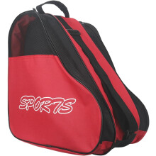 Roller skate bag, storage bag for ice skates, roller skate carrying bag, with adjustable shoulder strap, roller skate accessories red