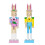 Wooden Handcrafted Easter Rabbit Nutcrackers-Yellow bodied blue 2