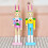 Wooden Handcrafted Easter Rabbit Nutcrackers-Yellow bodied blue 3