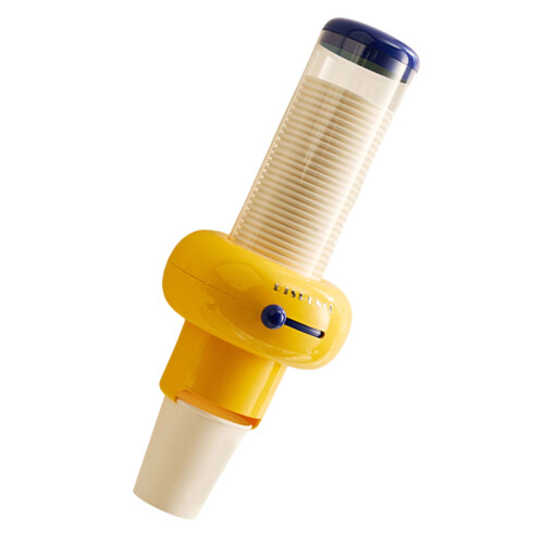 Durable Dopamine Paper Cup Dispenser Organizers Compact-Yellow
