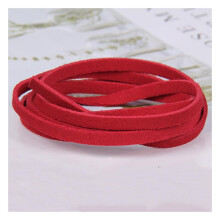 5 Pieces 1 m Leather Cord 5 mm Wide Leather Cord Faux Suede Cord Colorful for DIY Bracelet Necklace Jewelry Making Crafts Cushion Decoration Red