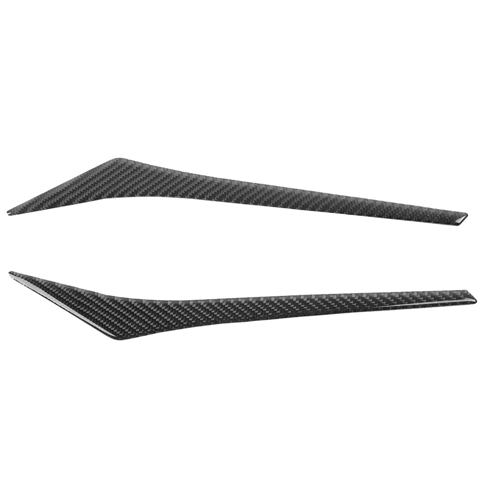 Car Headlight Eyelid Cover Trim Glossy Carbon Fiber Look Lightweight & Durable Material Abs Plastic Exterior Decorative Accessory Easily Black 9139052978638