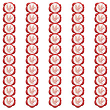 Pack of 50 Wax Seal Sticker for Party Invitations-Rosemary red