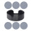 6Pcs Round Silicone Cup Pad Beverage Drink Coasters with-Gray 1