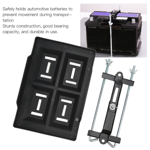 Secure Fit Battery Hold Down Kit Universal Adjustable Battery Holder High Load Bearing Capacity Solid Structure Durable Metal Construction Corrosion 1