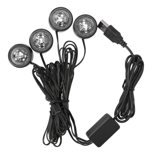 Λάμπα LED με λειτουργίες ενεργοποίησης ήχου, διακοσμητική λάμπα αυτοκινήτου, 1