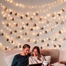 Innovative Photo Clip String Lights, Create Wonderful Atmosphere With 100 Led Fairy Twinkle Lights For Any Occasions, Ideal For Room Decoration And Ph