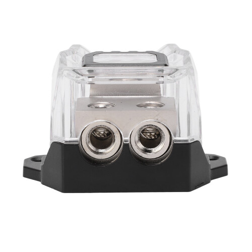 Car Amplifier Audio Splitter w/ Power Distribution Block, 0GA Input 4GA Output Solid Brass Connector 4 Multi Car Amp Systems Featuring Easy