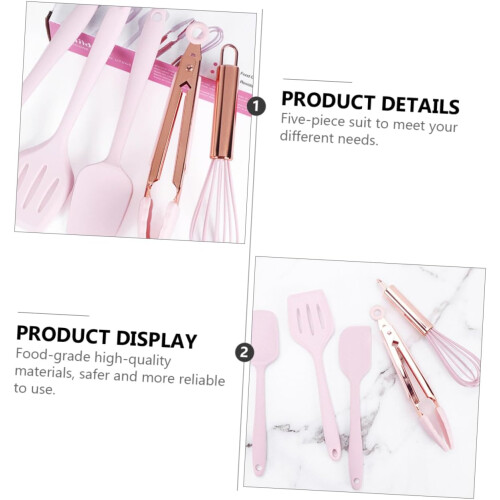 5Piece Silicone Baking Set for Kids, NonStick Bread Baking Tools for Home and School Use 1