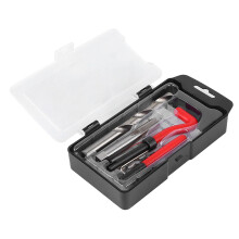 Stainless Thread Repair Insert 4 Internal Threads, Thread Repair Kit High Precision Hand Tool Set Metric Thread Repair Compatible w/ M12 X 1.25mm 4