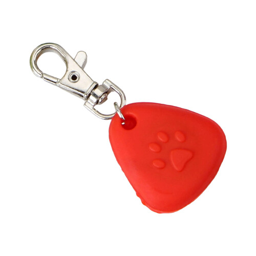 Easy to Install Silicone Triangle LED Charm for Night Dog-Red