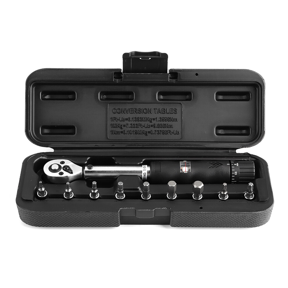 Bicycle Maintenance Torque Wrench, Adjustable Torque Precision Measurement Tool W/ Click Stop Dual Direction Ratchet & Durable Construction Ergonomic 9139052895621