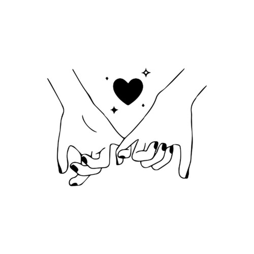 Valentinstag schwarzes Herz Wandtattoo einfache Installation-3