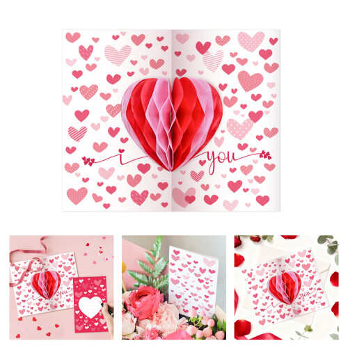 Handmade 3D Greeting Card with Envelope Invitation Card for 1